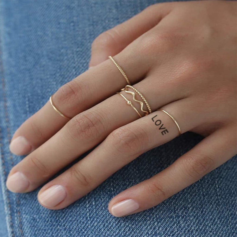 CARGEN Minimalist Realistic Temporary Tattoos - 2 Sheets 160+ PCS Alphabet Letter Literature Script Cross Crown Temporary Tattoos Fake Tattoos Great for Adults Women Men Kids on Fingers - Image 5